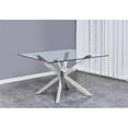 thumbnail image 2 of Square 47" x 47" 5 Piece Dinette Set with Silver Stainless Steel and Chairs, 2 of 3