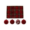 thumbnail image 2 of Japceit Velvet Christmas Ornaments, 12-Pack 8cm Flocked Spheres with Soft Surface, Holiday Tree Decor for Indoor, Party, Gathering, 2 of 6