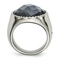 thumbnail image 2 of White Stainless Steel Ring Band Fashion Glass Grey, 2 of 6