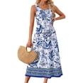 thumbnail image 4 of Fantaslook Summer Dresses for Women Sleeveless Casual Long Dress Beach Vacation Sundresses with Pockets, 4 of 9