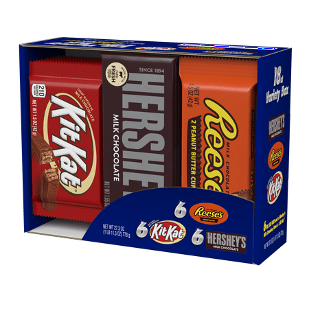 Hershey's, Full-Size Bars Halloween Variety Candy Pack, 18 (Best British Chocolate Bars)
