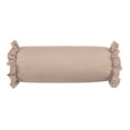 thumbnail image 1 of EGNMCR Striped Bolster Pillow With Ruffled Edges Soft Cylindrical Neck Roll Pillow For Bed Sofa Decor Support Pillow For Sleeping And Relaxing a cushion, 1 of 1