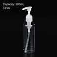 thumbnail image 3 of Uxcell 200ml Lotion Dispenser Refillable Airless Pump Bottles, Clear 3 Pack, 3 of 5