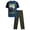 Royal/Black Basketball, variant on TUFF GUYS Boys Pajama Set Short Sleeve Sleep Shirt and Pajama Pants Sleepwear 2 Piece