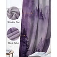 thumbnail image 6 of Purple Mountain Black Out Curtains 63 Inch Long, Room Darkening Draperies Curtains Panels, Misty Forest Nature Woodland Pine Tree Landscape Thermal Curtain for Bedroom Living Room 52"x63" 2 Panels, 6 of 8