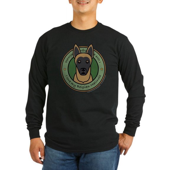 CafePress - Love My Malinois - Long Sleeve Dark T-Shirt