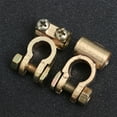 thumbnail image 4 of KAKOWELY 2pcs Car Battery Terminal Auto Terminal End Battery Terminal Clamp Connector Golden,1.42"X1.1"X0.87", 4 of 4