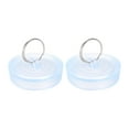 thumbnail image 1 of Tapón de fregadero de goma Uxcell, tapón de drenaje transparente que se adapta a desagües de 2" a 2-1/16" con anillo colgante para bañera, cocina, paquete de 2, 1 of 6