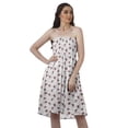 thumbnail image 1 of Moomaya Robes d'Été Sans Bretelles pour Femmes en Crêpe Imprimé, Robe Tube Smockée pour Femmes, 1 of 4