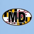 thumbnail image 3 of CafePress - Maryland MD Oval (W/Flag) Light T Shirt - Men's Classic Graphic T-Shirt, 3 of 4