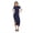 Navy, variant on Forever 21 Women’s Short Sleeve Boatneck Midi Dress with Side Slit, Fitted Silhouette and Versatile Everyday to Evening Style, XS-XL