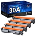 thumbnail image 1 of Uniwork Paquete de 4 Cartuchos de Tóner Negro 30A Compatibles con HP, 1 of 7