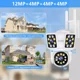 thumbnail image 4 of Ojo Gad1031wt1 12mp Cámara de Seguridad Exterior 3 Lentes 3 Pantalla Zoom Digital 10x Cámara Vigilancia Color Blanco, 4 of 8
