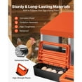 thumbnail image 3 of KFFKFF Chicken Nesting Boxes, 2 Compartments, Convenient Egg Collection, Wall-Mountable, Simple Assembly, Durable Galvanized Steel and Sturdy Plastic, Roll-Out Design for Laying Hens, Orange, 3 of 9