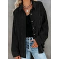 thumbnail image 2 of Womens Corduroy Button Down Shacket Casual Long Sleeve Shirt Jacket Oversized Blouses Tops, 2 of 8