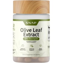 Snap Supplements Olive Leaf Extract Capsules - 40% Oleuropein, Heart Health, 60 Count