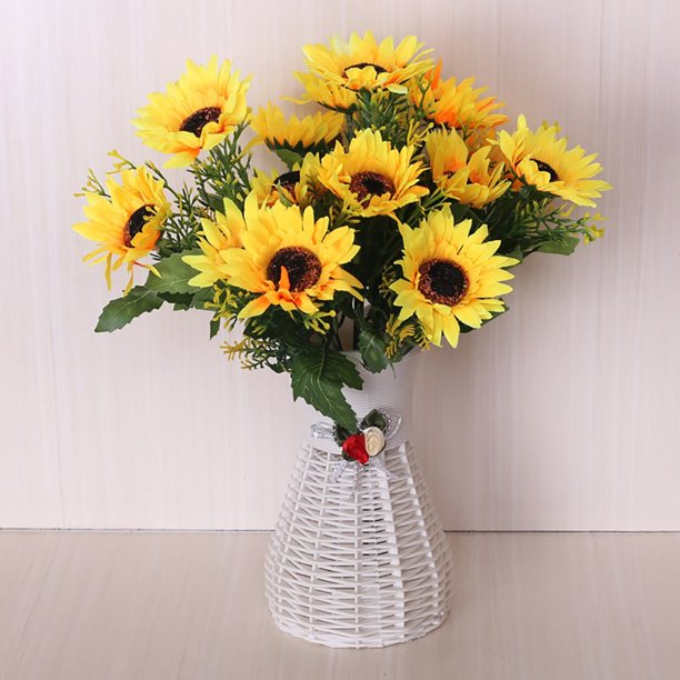 Outgeek Artificial Sunflower Bouquet Artificial Plants Fake Flowers