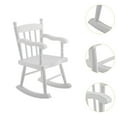 thumbnail image 6 of Aosekaa 1/6 Scale Dollhouse Rocking Chair,Dollhouse Furnishings,Wooden Dollhouse Chair for Micro Landscape Living Room Scene Ornament white, 6 of 8