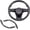 Bright Black, variant on Chasenew 2pcs Universal Fit Carbon Fiber Steering Wheel Cover, Anti-Skid Steering Wheel Cover/Segmented Steering Wheel Protector/Car Interior Accessories (Gray)