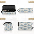 thumbnail image 5 of Hair Tool Organizer Bag with Heat Resistant Mat Removable Travel Storage Case for Hot Air Brushes Curling Irons Elegant and Timeless Blue Flower, 5 of 8