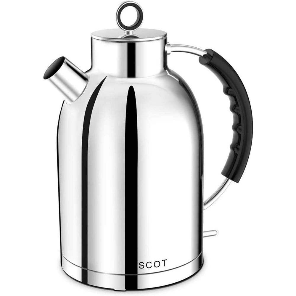 Electric Kettle, ASCOT Stainless Steel Electric Tea Kettle, 1.7QT Ascot Stainless Steel Electric Tea Kettle