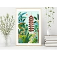 thumbnail image 3 of Singapore Travel Print, Chinese Garden, Pagoda, Singapore Wall Art, Botanical Illustration, Home Decor, Tropical, Nursery Wall Art, Wedding Gift, Housewarming Gift, Home Decor (Unframed) (20x30), 3 of 6