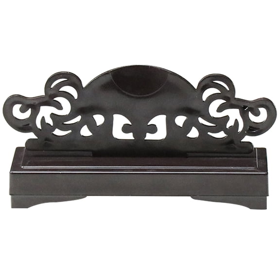 Foldable Wooden Fan Stand Holder Base for Handheld Decorative Japanese Chinese Fans, Sturdy and Handy Display Accessory