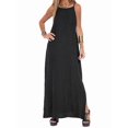 thumbnail image 3 of Women's Dress Summer Loose Flowy Sundress Spaghetti Strap Sleeveless Maxi Long Dresses Black S, 3 of 10