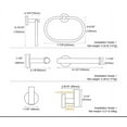 thumbnail image 2 of CROPD Bathroom Hardware Set 4-Piece Brushed Gold, SUS304 Stainless Steel Bathroom Fixtures Accessory Kit with Towel Hook X 2, Toilet Paper Holder and Rotary Towel Ring, Wall Mount, 2 of 9