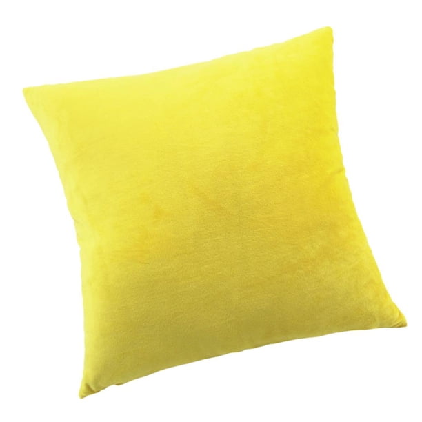 Funda de Terciopelo para Sofá, Funda de Cojín, Funda de Almohada Sólida, Ropa de Cama, Funda Y Funda , Amarillo 50 x 50cm BLESIY Funda de cojín para sofá