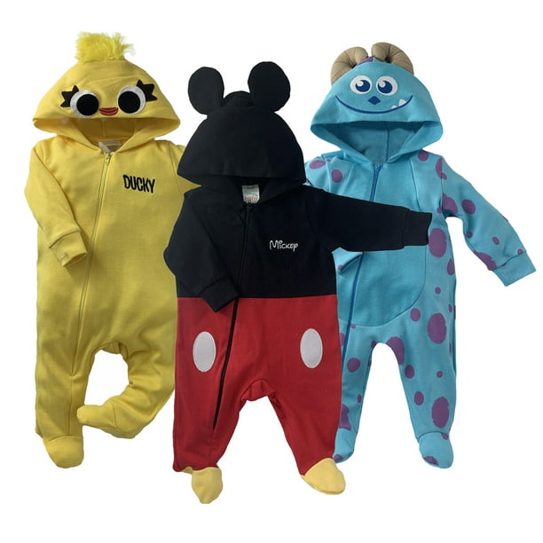 Kit Mamleucos AlgodÃ³n Disney Mickey, Ducky, Sulley Bebe Talla