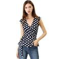 thumbnail image 3 of Top Sin Mangas Con Cuello En V Allegra K Azul XL, 3 of 6