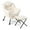 Beige, variant on Giantex Modern Lazy Chair, Single Sofa Chair w/Ottoman, Upholstered Leisure Chairs Set for Living Room, Bedroom