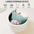 thumbnail image 4 of B FSOBEIIALEO Round Storage Ottoman with Tray for Living Room, Perfect for Adults & Kids with Extra Storage Space(White), 4 of 9