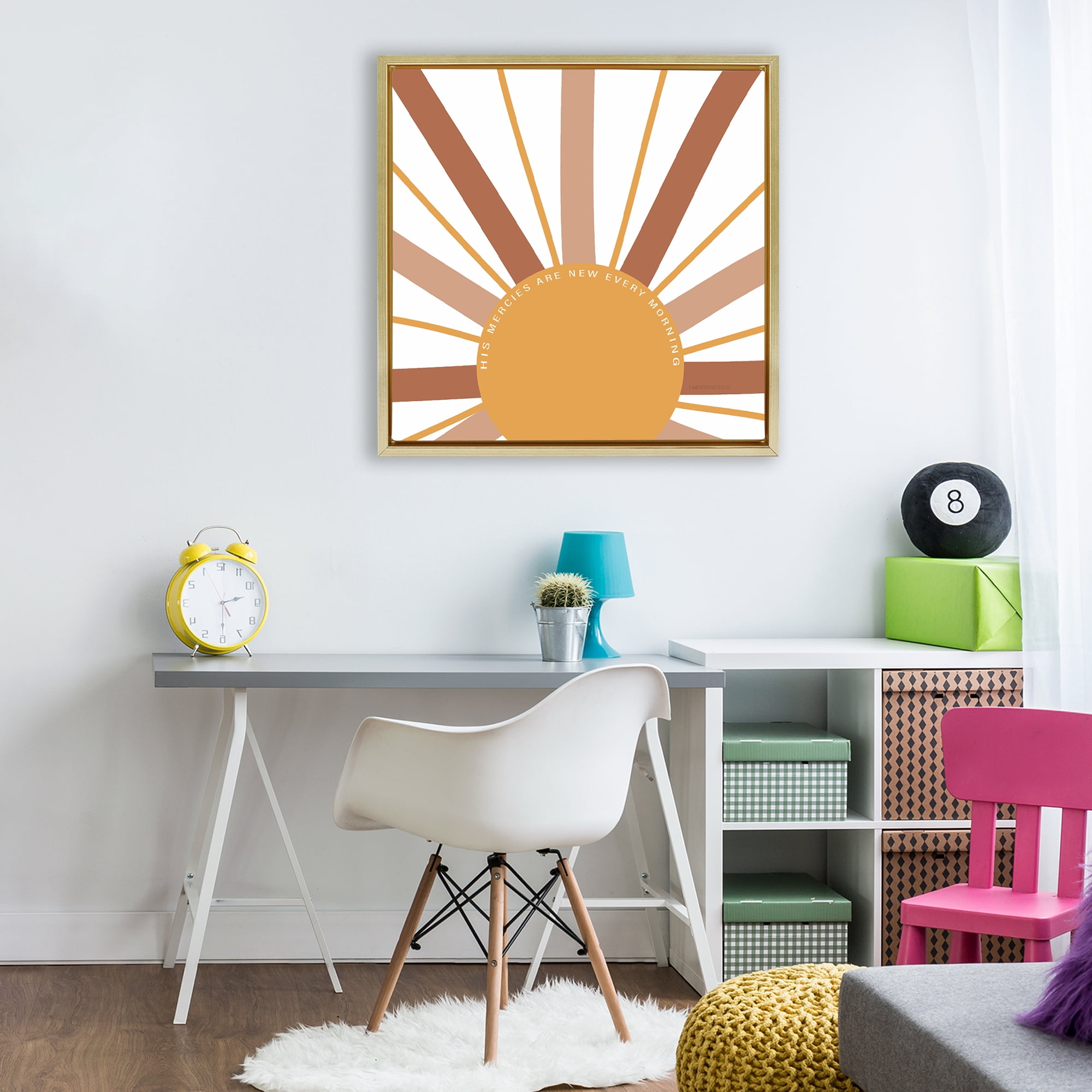 Stupell Industries His Mercies Every Morning Gold Framed Floater Canvas Wall Art, design by SD Graphics Studio