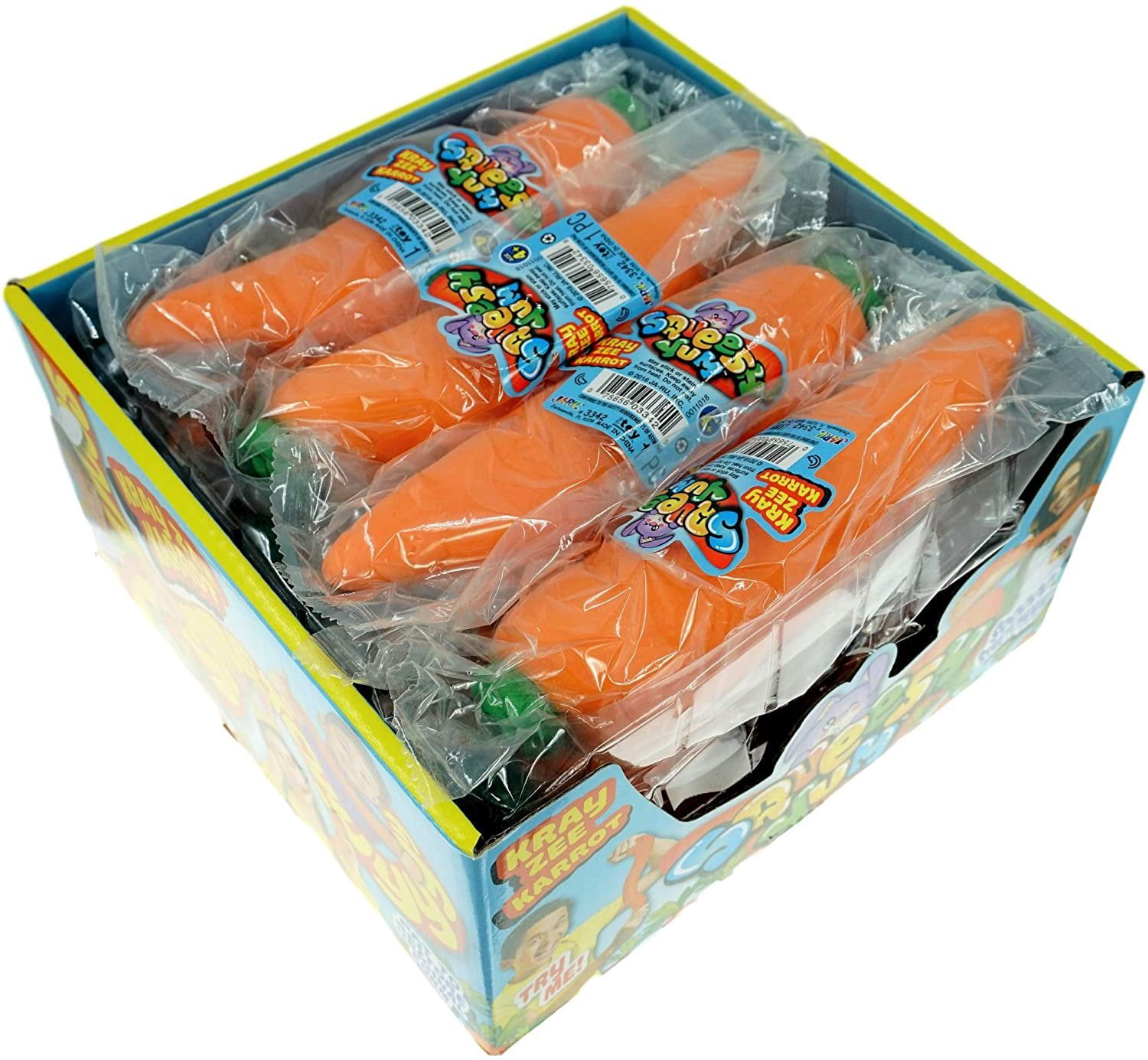 NUOBESTY Slow Rising Toys Stress Toy Carrot Squeeze Balls Fidget Toy for Kids Adults Children Easter Party Favor 3pcs 