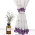 thumbnail image 4 of Linen curtain wall with tiebacks, Cotton blend, Violet, BxH 140x45cm, 4 of 4