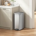 thumbnail image 4 of Better Homes & Gardens Kitchen Trash Can, 13.2 Gallon Stainless Steel Slim Step Garbage Bin with Soft Close Lid, Silver, 4 of 13