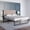 Taupe, variant on Emma + Oliver Modern Blue Fabric Upholstered Full Headboard with Horizontal Line Stitching and Adjustable Height Rail Slots