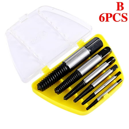 

5/6Pcs Steel Damaged Broken Screw Bolts Remover Extractor Tools Drill Work S6U8