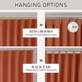 thumbnail image 3 of Burnt Orange Pinch Pleated Blackout Curtains with Hooks - 120 inch Length Room Darkening Thermal Insulated Window Curtain Panels Ceiling to Floor for Living Room 2 Panel 40" Wx120 L, 3 of 7