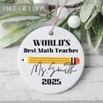thumbnail image 1 of Math Teacher Christmas Ornament, Math Teacher Keepsake Personalized, Worlds Best Maths Tea - As Picture - 1-Pack, 1 of 1