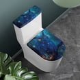 thumbnail image 2 of HELLHERO Owl Pattern Stylish Gifts Polyester Fabric Bathroom Seat Covers, Adjustable, Stretch 17x21 Inches Soft, Easy to Clean, 2 of 7