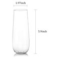 thumbnail image 3 of QualitChoice Plastic Champagne Glass Transparent Cup Wine Drinking Utensil Exquisite Kitchen Drinks Cups for Reception Celebration, 3 of 6