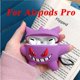 thumbnail image 3 of Compatible con funda Airpods Pro, bonita funda de silicona con dibujos animados en 3D para Airpods Pro para niños, niñas y adolescentes (1 pieza, demonio morado), 3 of 4