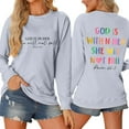 thumbnail image 2 of Women's Sweatshirts 2025 God Is Within Her She Will Not Fall Christian Sweatshirts Pullover Tops Sweatshirt for Women, 2 of 5