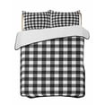 thumbnail image 2 of Black White Plaid Twin XL Size Down Alternative Comforter, Lightweight Comforter Quilt Bedding Set with Pillow Shams Modern Simple Buffalo Check Gingham All Seasons Bed Comforter Duvet Insert 68"x98", 2 of 7