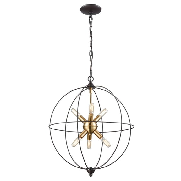 Elk Home 19-Inch Wide Loftin Chandelier, Modern, Oil Rubbed Bronze