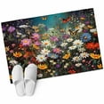 thumbnail image 2 of 2x3 Door Mat Rug, Spring Floral Non-Skid Rubber Backing Large Rectangle Rugs - Living Room Bedroom Home Office, Colorful Daisy Summer Botanical Butterfly Indoor Floor Mat Carpets Washable Rug, 2 of 9