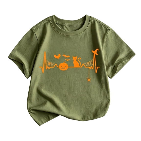 Bainana Short Sleeve T Shirts For Boys Graphic Print Cute Tops Big Kids Halloween Tees